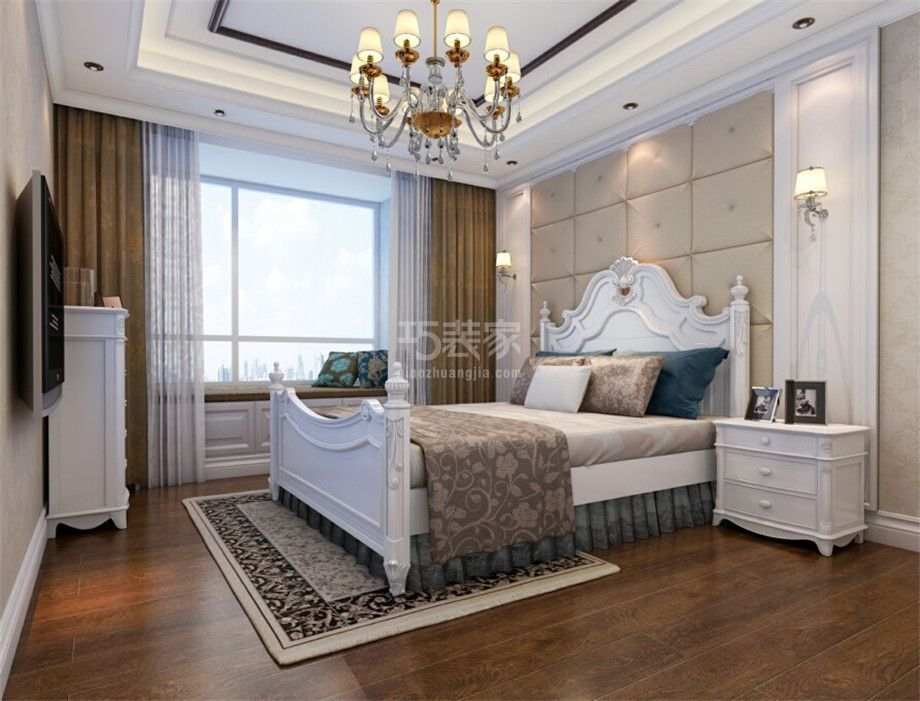 卧室-金泰·新理城110平美式风格设计方案