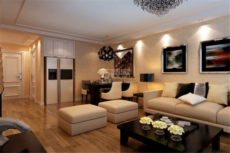 客厅-首创国际160平简约风格设计方案