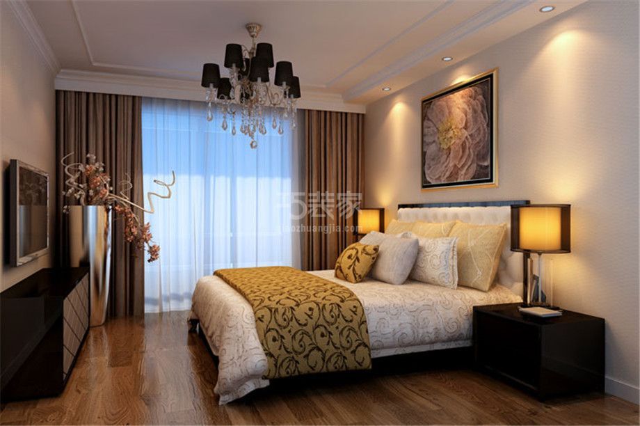 卧室-首创国际160平简约风格设计方案