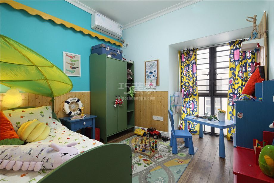 儿童房-上和城120平混搭风格设计方案