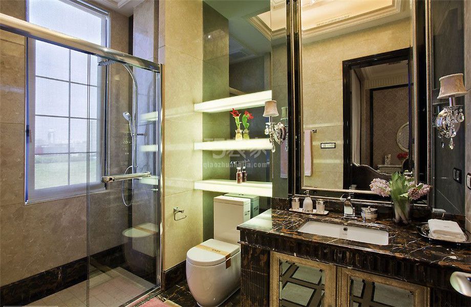 浴室-首创国际135平欧式风格设计方案