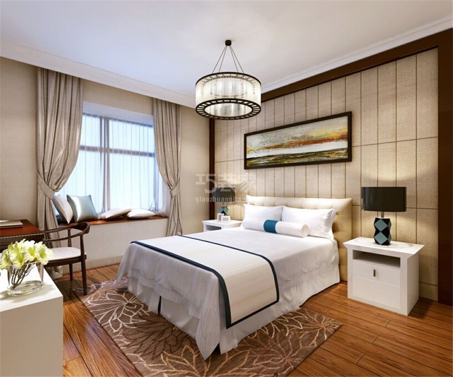 卧室-世家星城110平新中式风格设计方案