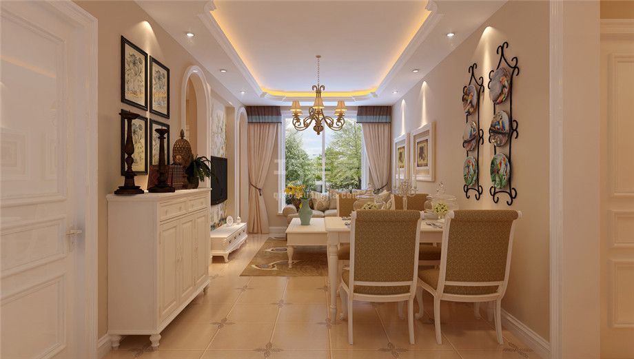 客厅-朱雀佳苑75平美式风格设计方案