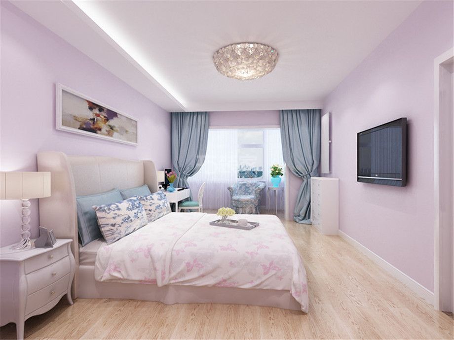 卧室-曲江观邸158平简约风格设计方案