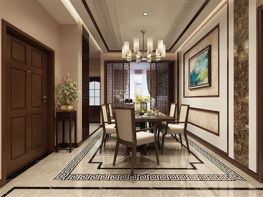 餐厅-曲江观邸150平新中式风格设计方案