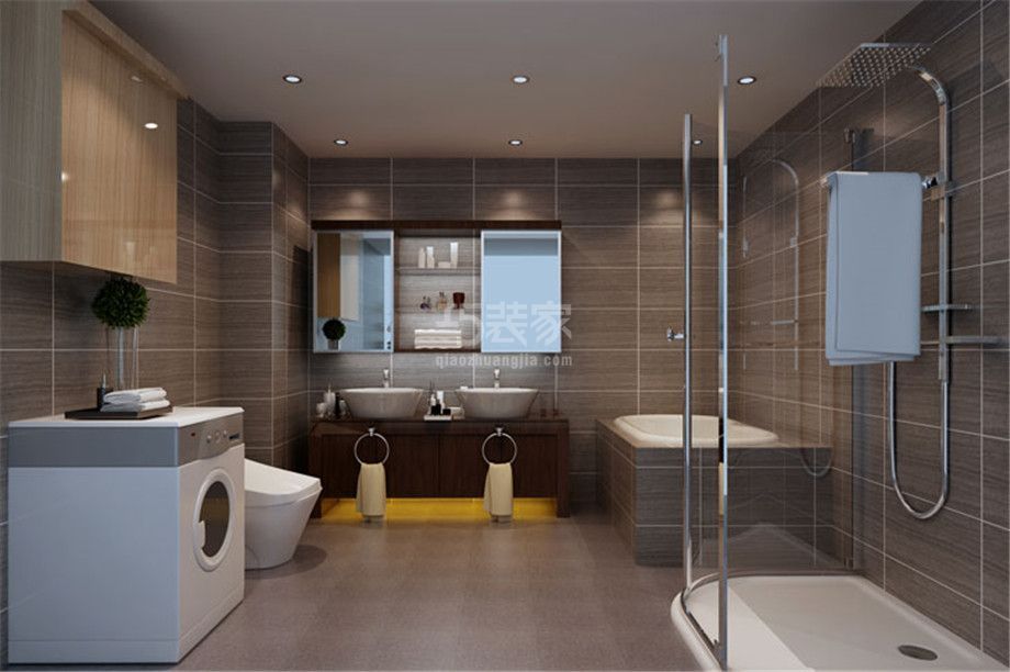 浴室-曲江观邸150平简约风格设计方案