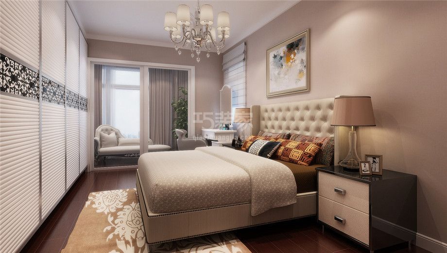 卧室-万象春天小区120平简约风格设计方案