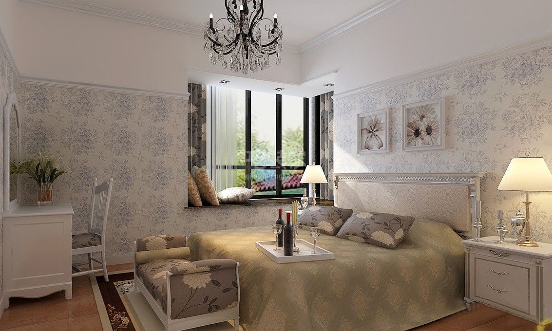 -绿地曲江名城127平米美式设计方案