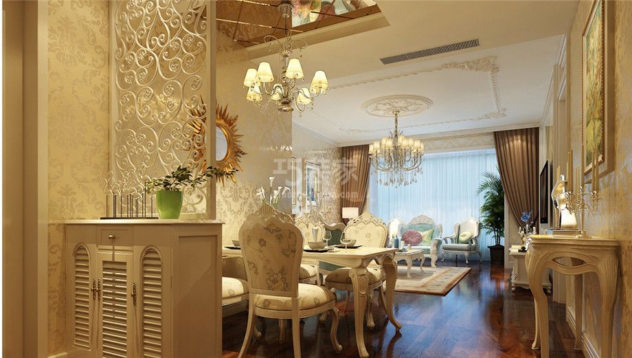 餐厅-中华世纪城120平欧式风格设计方案