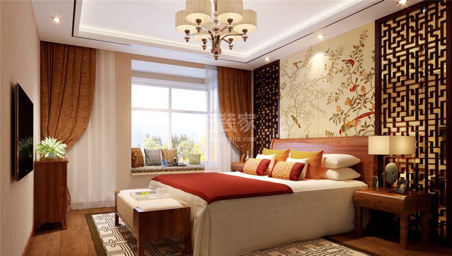 卧室-兰空丰登路小区170平新中式风格设计方案