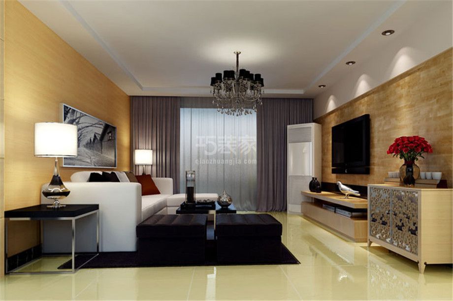 客厅-枫叶新都市140平简约风格设计方案