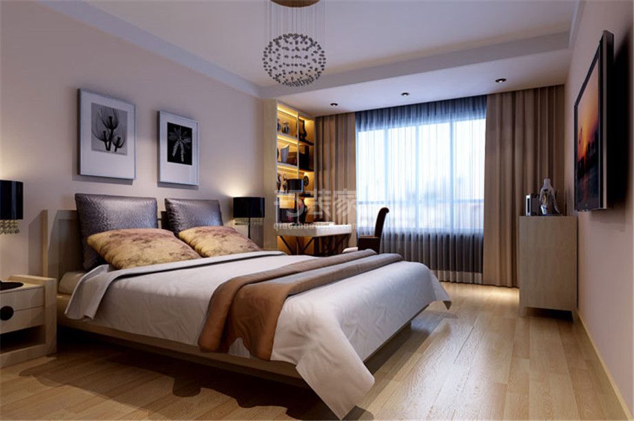卧室-枫叶新都市140平简约风格设计方案