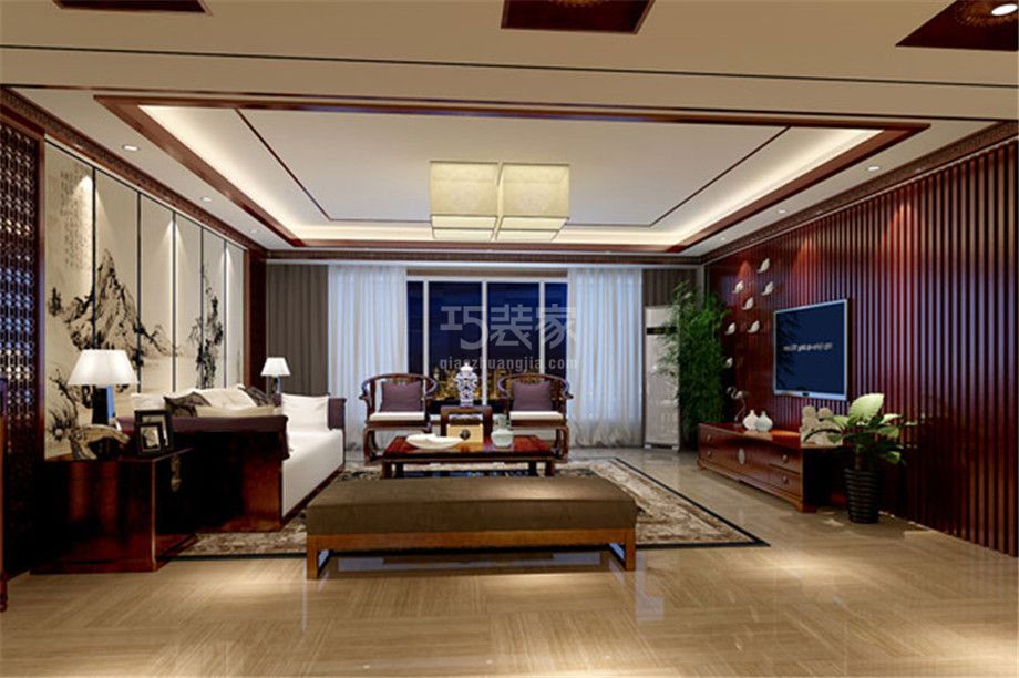 亮丽家园160平新中式风格设计方案