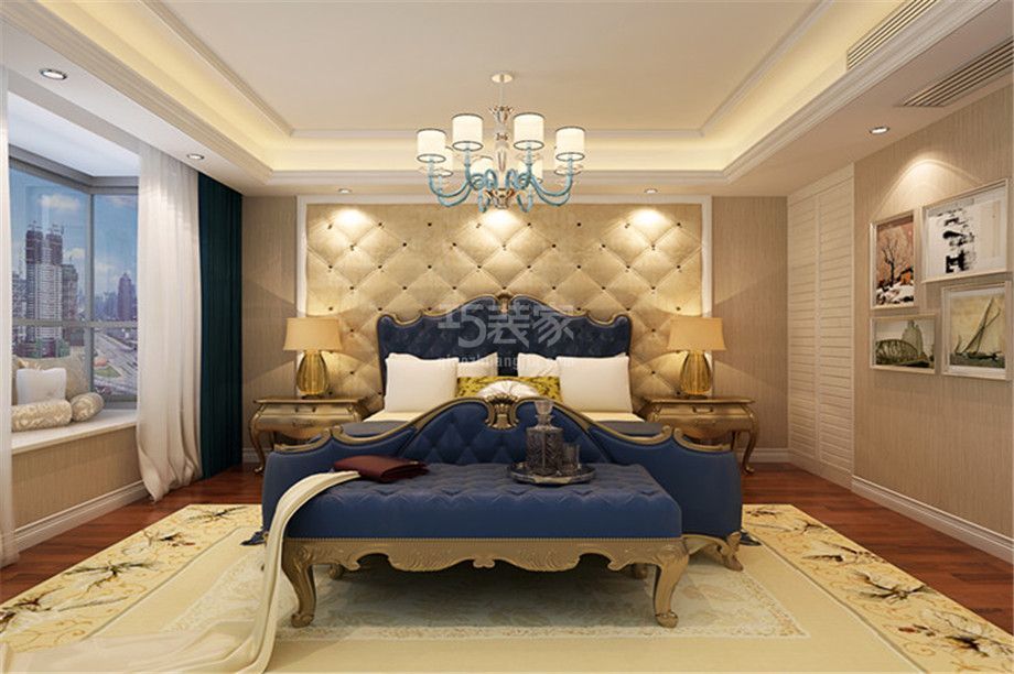 卧室-西岸国际花园160平欧式风格设计方案