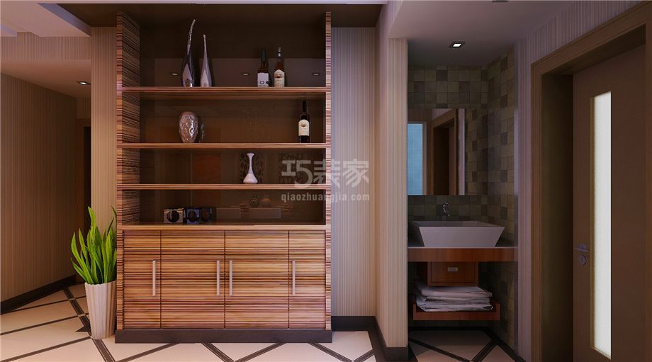 -天朗莱茵小城110平米现代简约风格设计方案