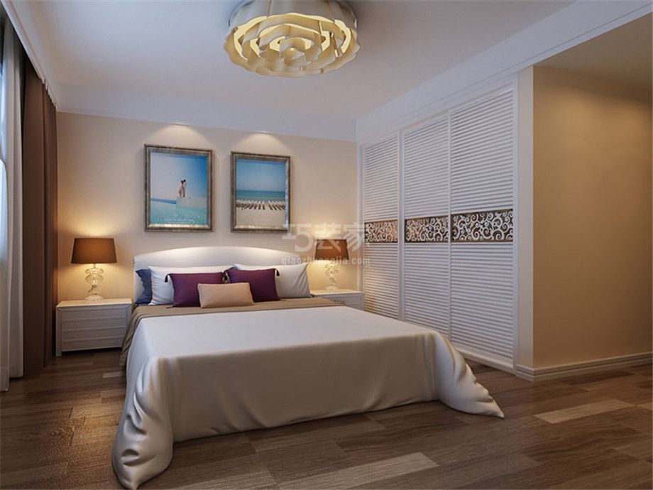 卧室-金地湖城大境108平简约风格设计方案