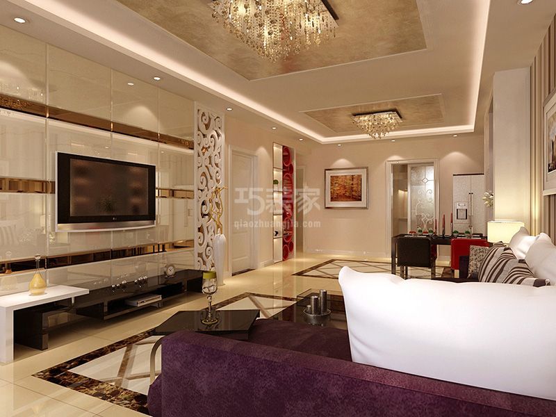 金辉天鹅湾140平简约风格设计方案