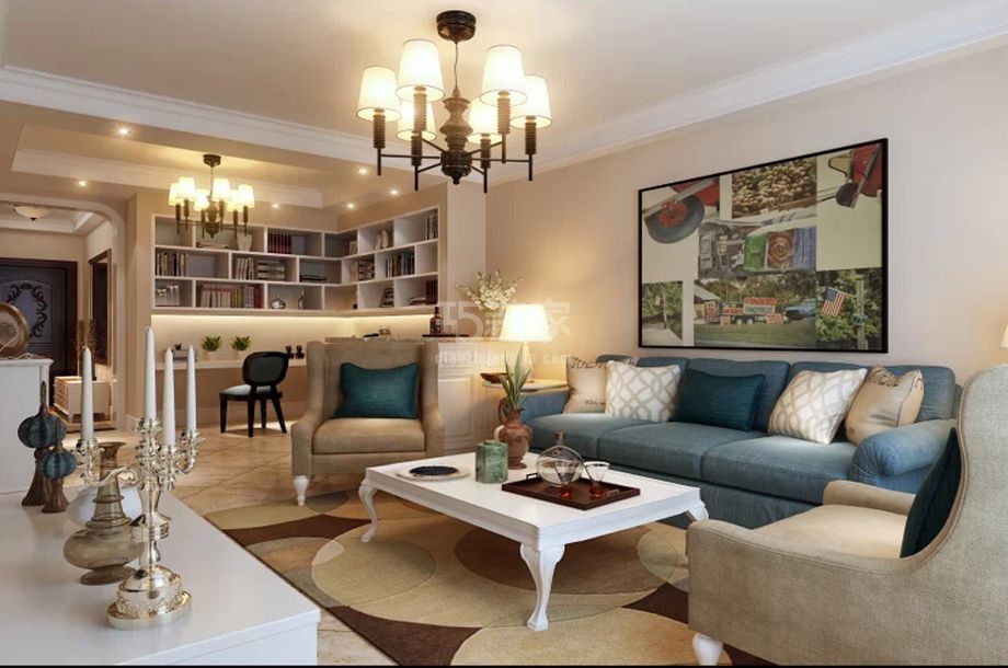 保利金香槟/96平米/现代简约风格