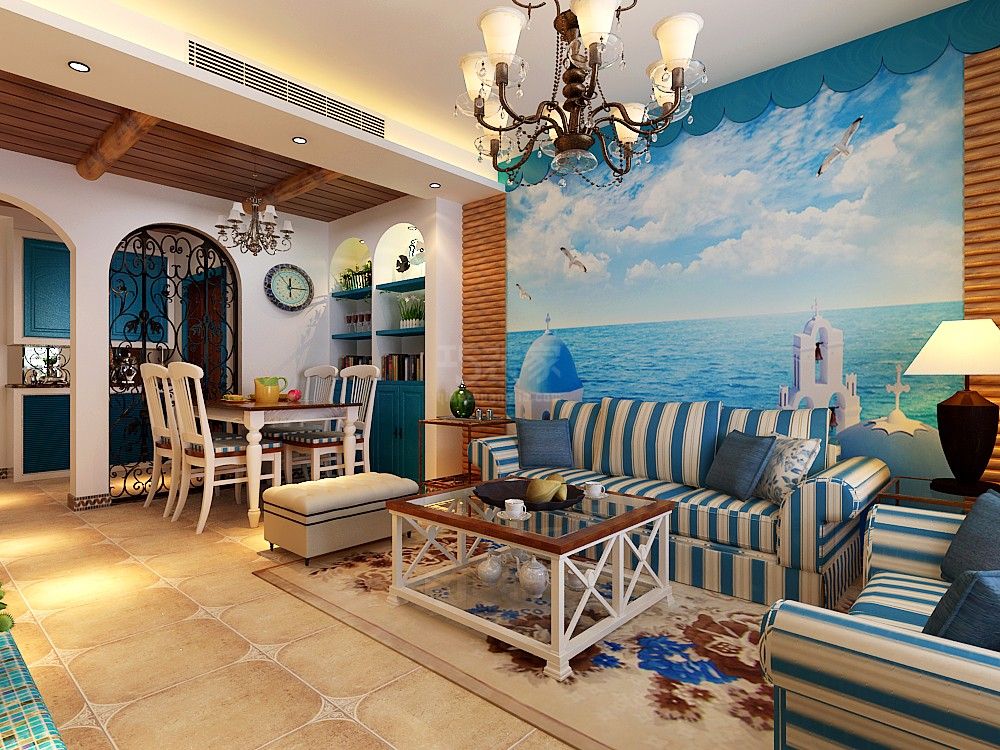 沙发墙-地中海风格