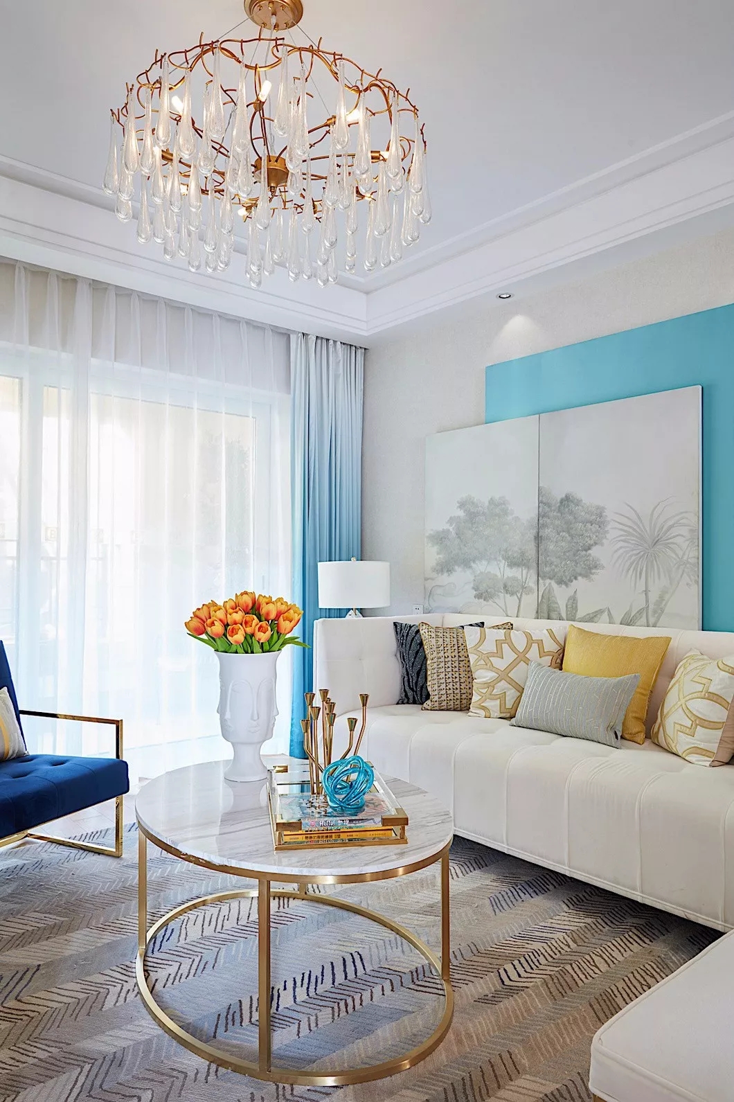 客厅-90平米现代简约设计，优雅时尚，简洁朴素之美