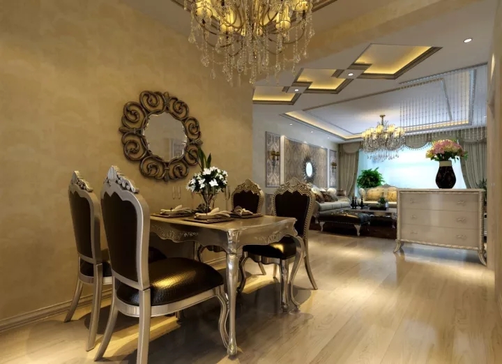 餐厅-150平米简欧风格设计，高贵典雅！