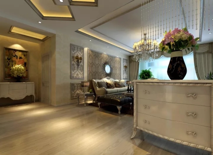 客厅-150平米简欧风格设计，高贵典雅！