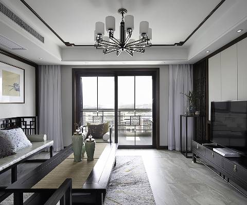 东方米兰国际城130平方米新中式风格