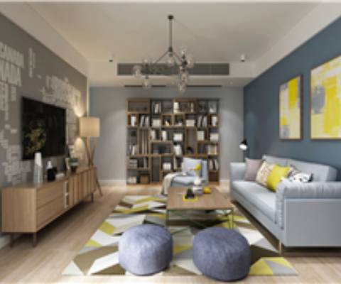  龙湖紫宸150平米北欧风格设计方案