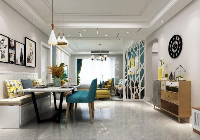 莱安城 二居室107平 现代风格 造价5万 预约