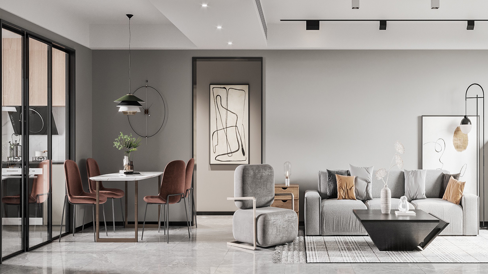 中海熙岸125㎡现代简约风