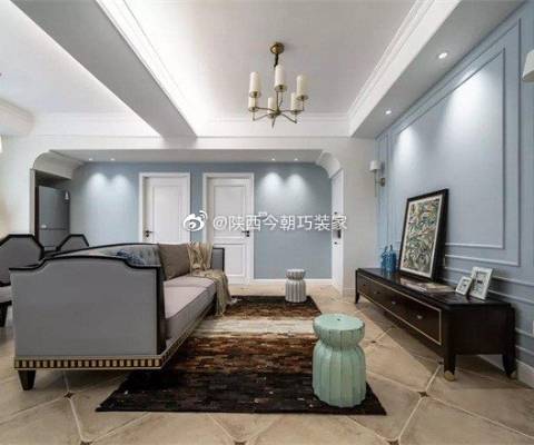 西安文景小区130三居室平美式风格设计